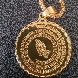 Serenity Prayer Gold-plated Necklace